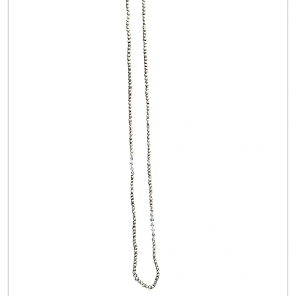 CHAN LUU Elegant SLATE and Gold Chain Necklace - Picture 4 of 11